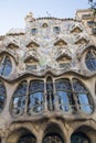 Fragment of famous building Casa Batllo of Antoni Gaudi in Barcelona Spain