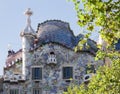 Fragment of famous building Casa Batllo of Antoni Gaudi