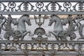 Fragment fencing of Annunciation Bridge. Saint Petersburg. Russia Royalty Free Stock Photo