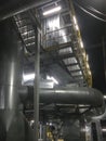 Fragment of flue gas cleaning installation, semi-dry desulphurization and dedusting