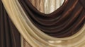 Fragment folds on the curtain pelmet Royalty Free Stock Photo