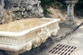 Fragment of fountaine in Giardino Bellini, Catania, Sicily, Italy
