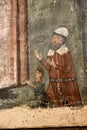 Fragment of an fresco in the Monastery of the Holy Cross