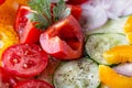 Fragment of fresh vegetable salad Royalty Free Stock Photo