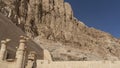 Fragment of the funerary temple of the queen- Pharaoh Hatshepsut Royalty Free Stock Photo