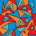 Fragment of geometric cubism, abstract seamless pattern 3.1
