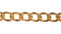 Fragment of gold chain isolated