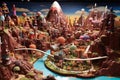 Fragment of the Grand Maket Russia. Grand Maket Russia the worlds largest model of Russia from Kaliningrad to the Far East, AI