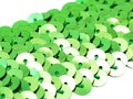 Fragment of green spangle ribbon close-up Royalty Free Stock Photo