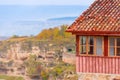 Fragment of the house, view of the cave city in the Crimea