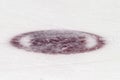 Fragment of ice hockey rink with a central circle. Concept, hockey