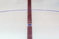 Fragment of ice hockey rink with a central circle. Concept, hockey Royalty Free Stock Photo