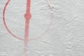 Fragment of ice hockey rink with markings Royalty Free Stock Photo