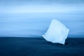 Fragment of iceberg on the beach near Jokulsarlon, Iceland Royalty Free Stock Photo
