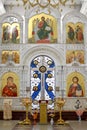 A fragment of the iconostasis in the church of the Holy Right Grand Duke Alexander Nevsky. Baltiysk, Kaliningrad region