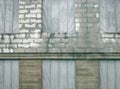 Fragment of industrial building loft wall with windows