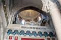 Fragment of the interior of the Church of the Holy Sepulchre in Jerusalem, Israel. Royalty Free Stock Photo