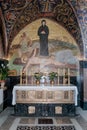 Fragment of the interior of the Church of the Holy Sepulchre in Jerusalem, Israel. Royalty Free Stock Photo