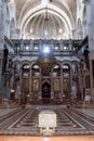 Fragment of the interior of the Church of the Holy Sepulchre in Jerusalem, Israel. Royalty Free Stock Photo