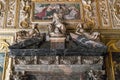 Fragment of the interior of the Hall of the Entry of the College in the Palace of Doges, Venice Royalty Free Stock Photo