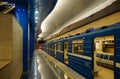 A fragment of the interior of the metro station Dunayskaya