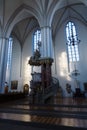 Fragment of interior of St. Mary's Church Royalty Free Stock Photo