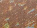 Rusty iron surface with peeling paint Royalty Free Stock Photo