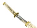 Fragment of katana, samurai sword Royalty Free Stock Photo