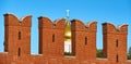 Fragment of the Kremlin wall Royalty Free Stock Photo