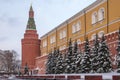 Fragment of Kremlin wall in Moscow in Russia Royalty Free Stock Photo