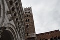 Fragment of Lucca Cathedral. Cattedrale di San Martino. Tuscany. Italy. Royalty Free Stock Photo