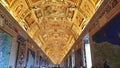 Fragment of the ceiling in the Vatican Museum. Rome, Italy Royalty Free Stock Photo