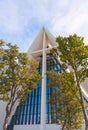 Fragment of the main facade of Arctic Cathedral.Tromso.Norway Royalty Free Stock Photo