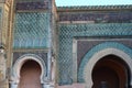 A fragment of the main and most beautiful gate of Meknes Bab-El-Mansur