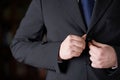 Fragment of a man in a business suit Royalty Free Stock Photo