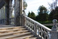 Fragment of the Marble Palladium bridge of the Catherine Park Royalty Free Stock Photo