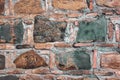 Fragment of masonry of an old red brick wall Royalty Free Stock Photo