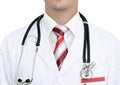 Fragment medical doctor's smock . Isolated Royalty Free Stock Photo