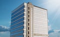 A fragment of a modern office building with glass facades Royalty Free Stock Photo