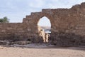 Fragment of Monastery of St. Euthymius ruins located in Ma`ale Adumim industrial zone in Israel