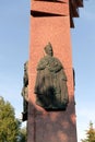 Fragment of the monument Line of defense of Moscow in the village of Nefedevo, where in December 1941 was the last line to which t