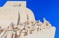 Fragment of monument to the Discoverers on the quay side of the River Tagus. Portugal, Lisbon