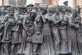 Fragment of the monument to migrants \'Angels Don\'t Know\' (by Timothy Schmaltz), Vatican Royalty Free Stock Photo