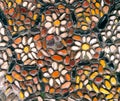 Fragment mosaic. Colorful pattern, close up background.