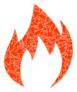 Fragment Mosaic Fire Flame Icon