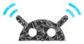 Fragment Mosaic Robot Radio Signal Icon