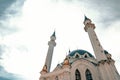 Fragment of the mosque against the sky. The horizon is inclined. Royalty Free Stock Photo