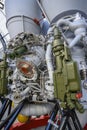 The most powerful liquid-propellant rocket first-stage engine made in Russia, burns 2393 kg of fuel in 1 second Royalty Free Stock Photo