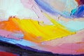 Fragment. Multicolored texture painting. Abstract art background. oil on canvas. Rough brushstrokes of paint. Closeup of a paintin