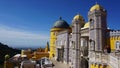 A fragment of The National Palace of Pena in the style of romanticism, Sintra, Royalty Free Stock Photo